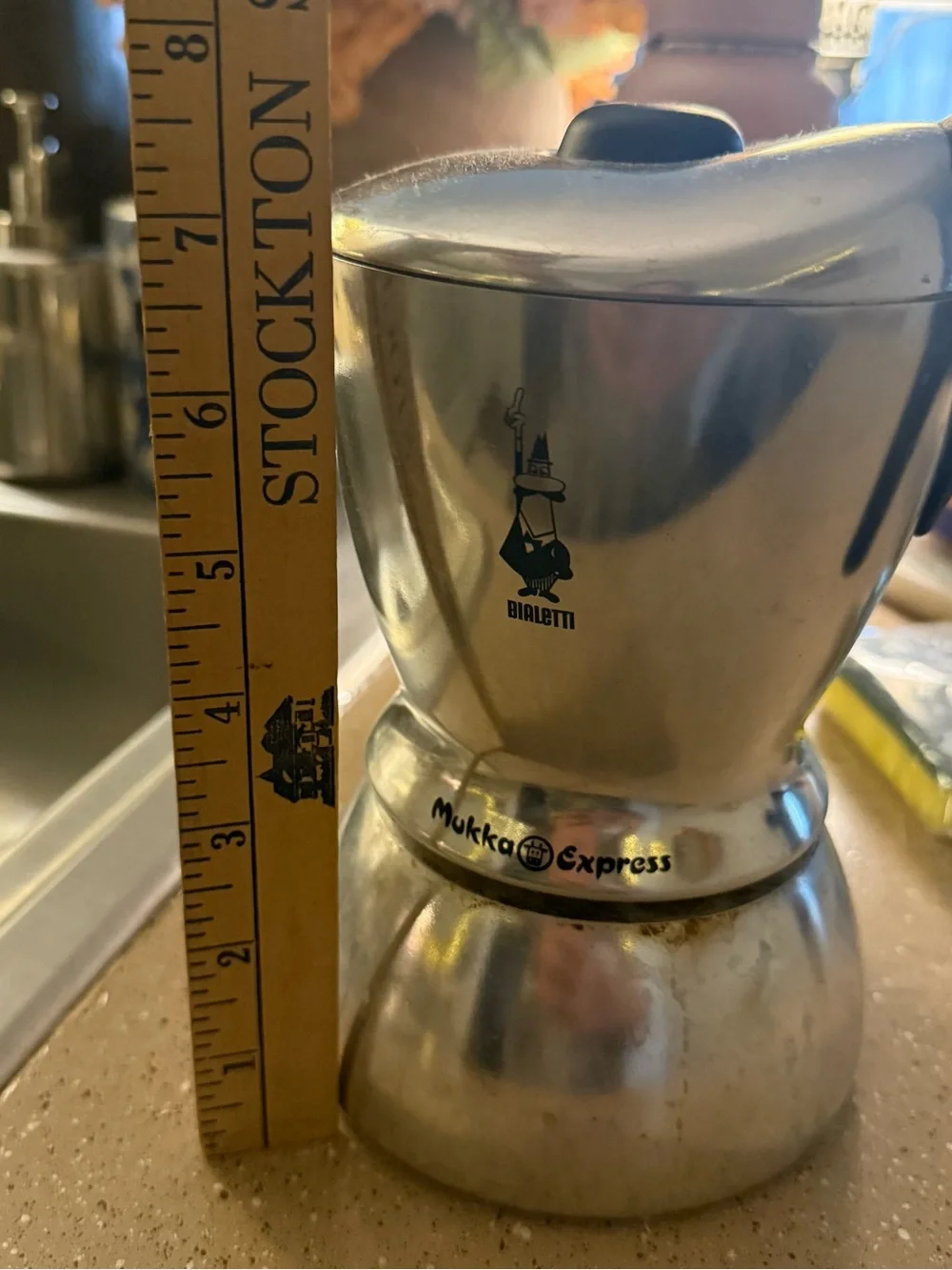 Bialetti Mukka Express 2 Cup Cappuccino Espresso Maker Vintage Italy Aluminum